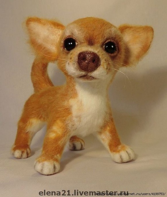 Собачки в технике сухого валяния