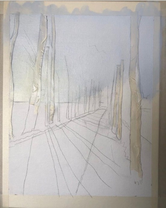 Рисуем пейзаж с березами