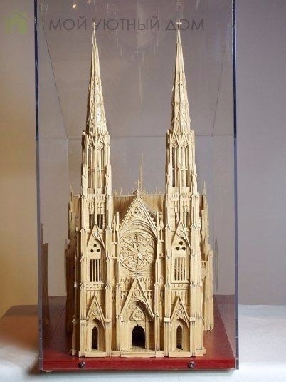 Невероятные скульптуры из зубочисток