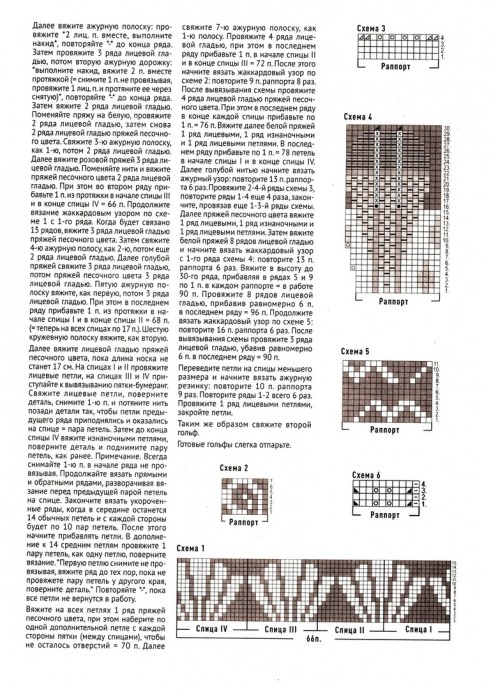 Гольфы "Мороженое" спицами