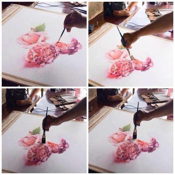 Рисуем акварельные розы: мастер-класс