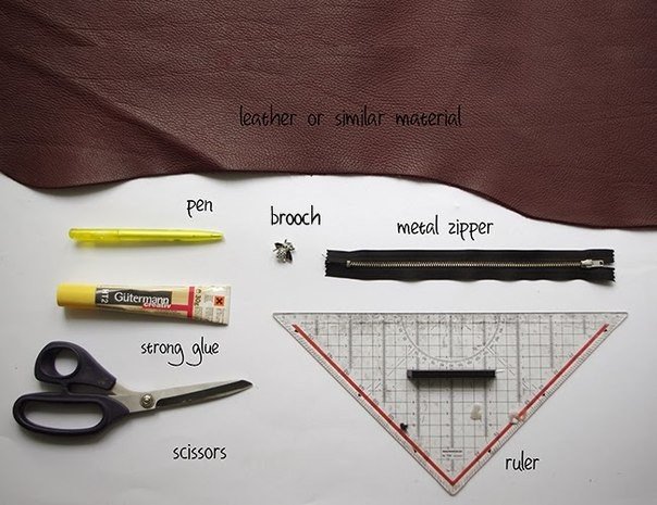 Шьем клатч из экокожи