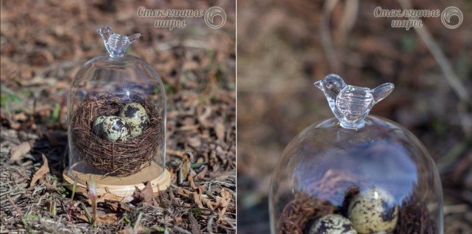 Витражная птичка