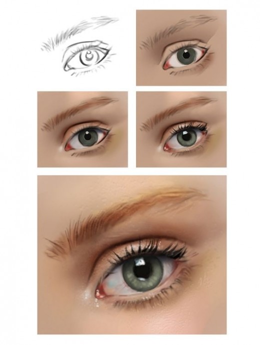 Учимся рисовать глаза