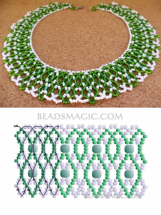 Ажурные ожерелья со схемами