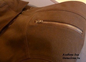 Прорезной карман на молнии для джинсовых юбок/брюк