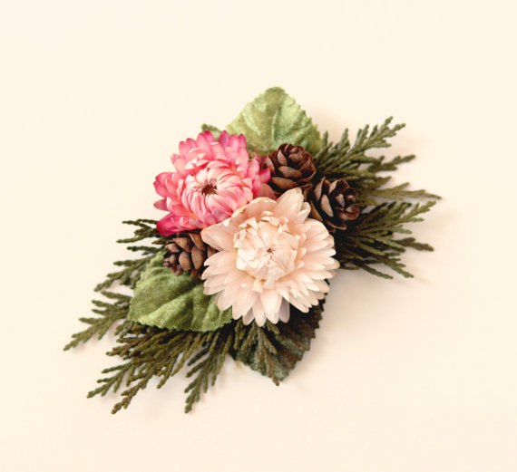 Цветочные идеи для брошек или заколок