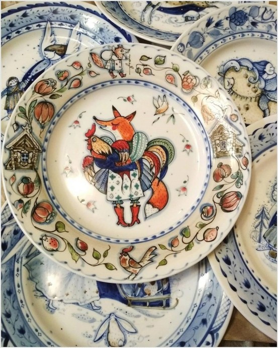 Расписные тарелочки