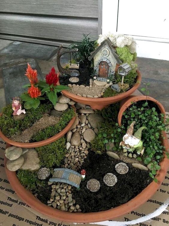 Оформление миниатюрного сада