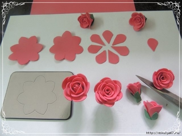 Розочки из фоамирана