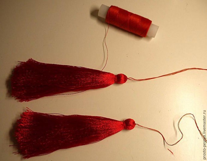 Шёлковые кисти для бижутерии