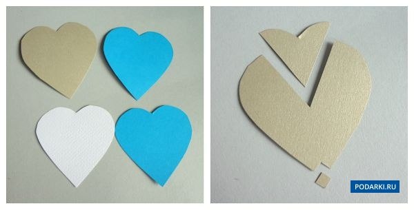 Коробочка-сердечко в виде мужского костюма