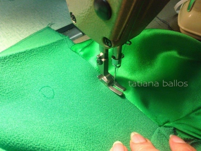 Обработка шлицы в изделиях на подкладке