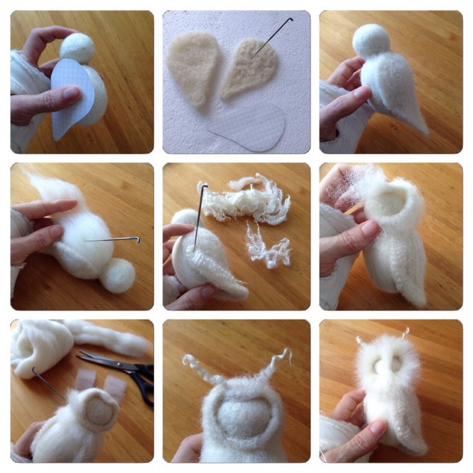 Сухое валяние из шерсти зверюшек