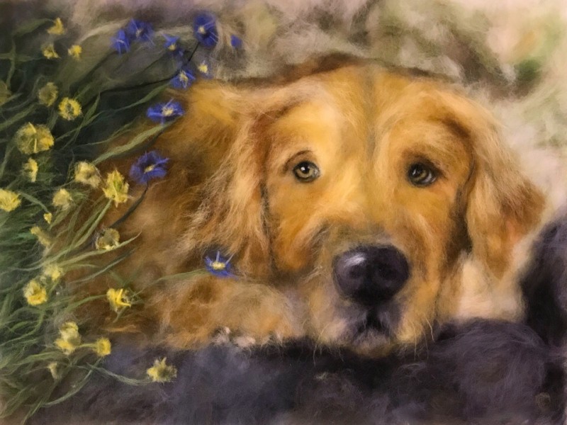 Животные в технике шерстяной акварели