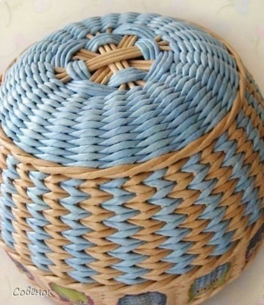 Плетем корзинку из газетных трубочек: мастер-класс