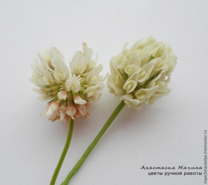 Лепка клевера из полимерной глины