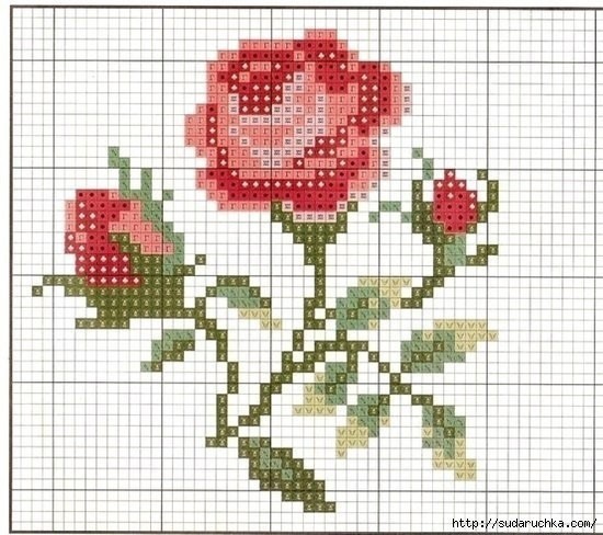 Вышиваем розы Вышиваем розы