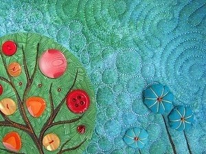 Стёганое панно "Яблоня"