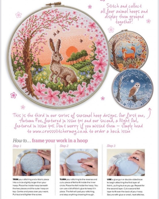 ​Вышиваем кролика весной