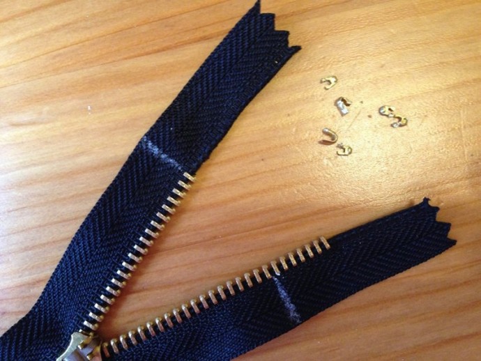 Укорачивание молнии