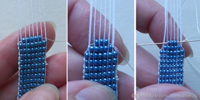 Застёжка из кожи на браслетах из бисера