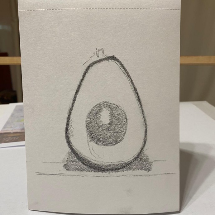 Рисуем авокадо карандашом поэтапно