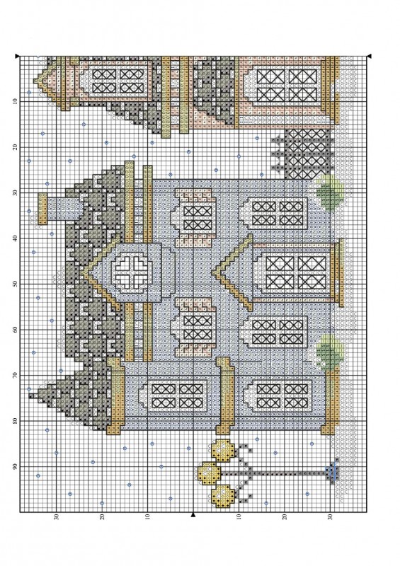 Чудесные вышитые домики