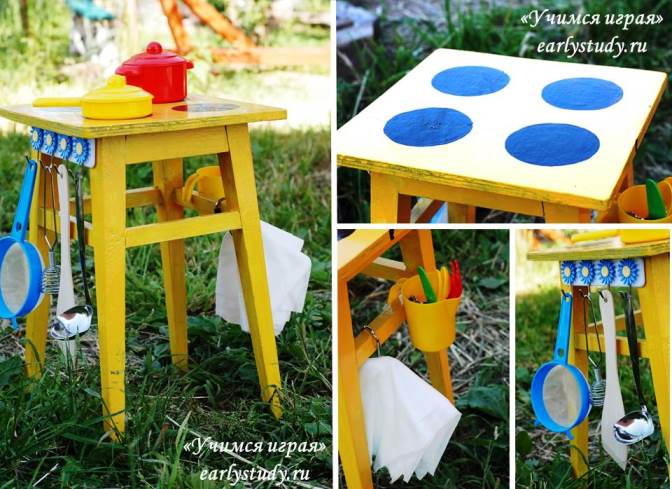 Детская кухня из стульчика: бюджетные идеи бесценных подарков дочкам