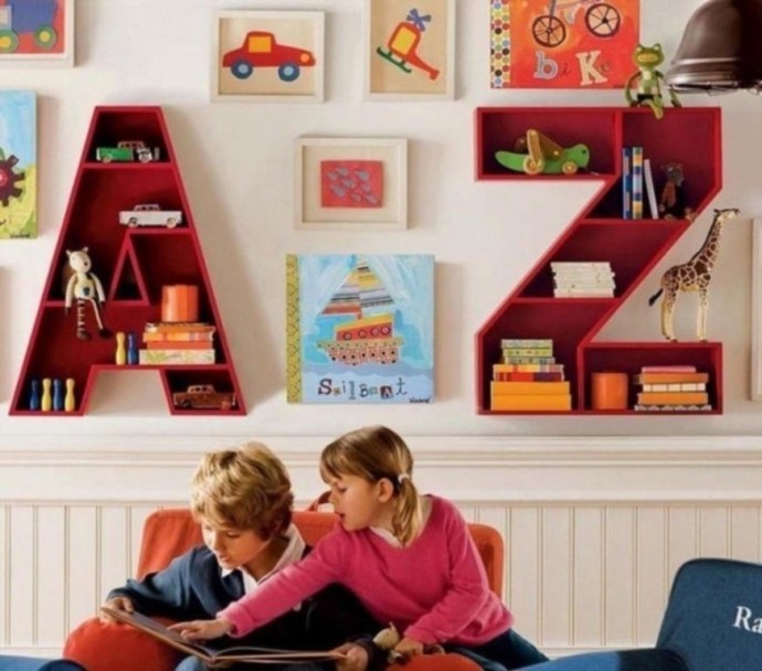 Необычные полки для детской комнаты: идеи для интерьера своими руками