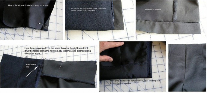 Молния на юбке или брюках с подкладкой Молния на юбке или брюках с подкладкой