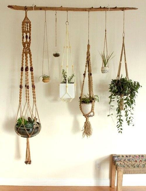 Кашпо в технике макраме