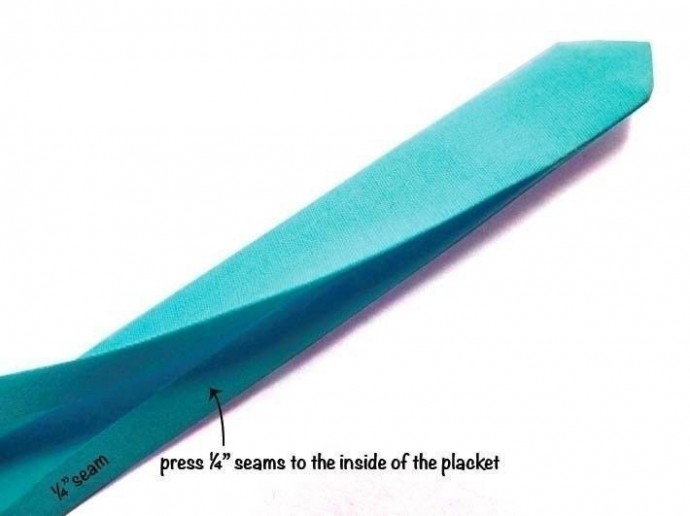 Обработка разреза на рукаве планкой