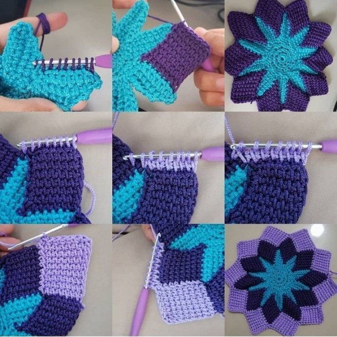 Интересная вязаная сумочка