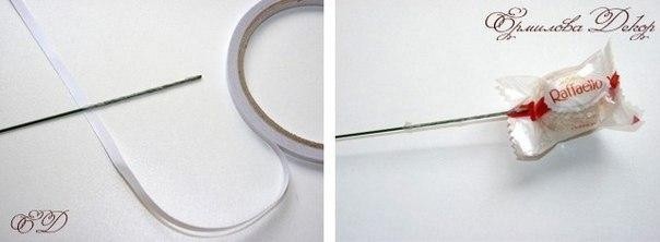 Букет тюльпанов из конфет