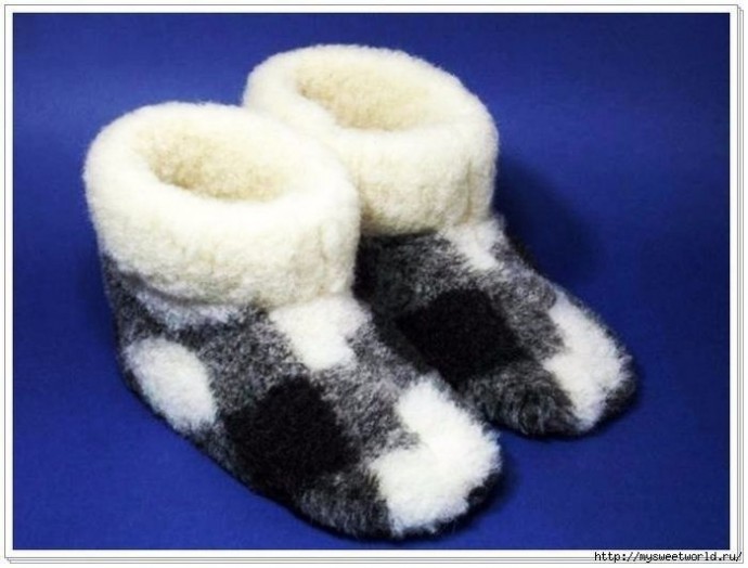 Домашние тёплые сапожки