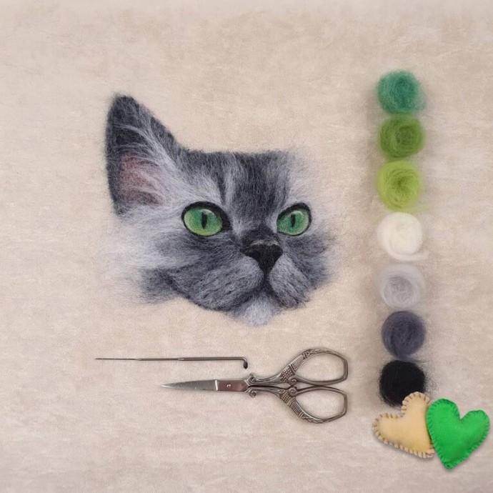 ​Невероятно реалистичные портреты животных из шерсти