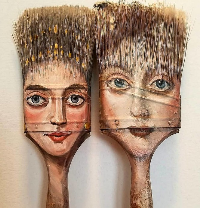 Художественная роспись кистей для краски