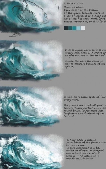 Как рисовать воду