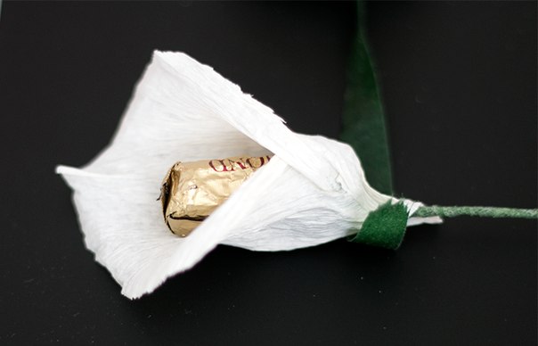 Каллы из креп бумаги