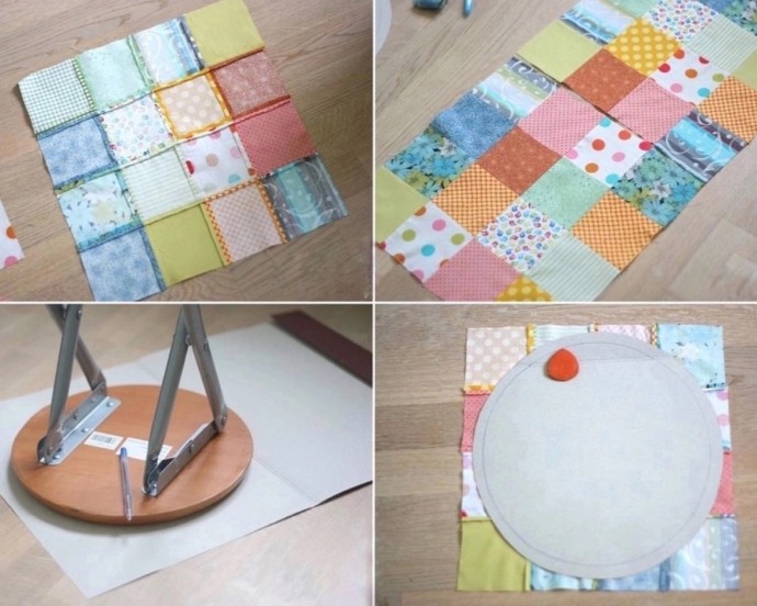 Текстильная подушка-сидушка