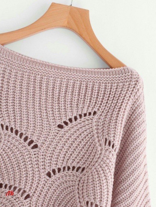 Красивый необычный узор для пуловера