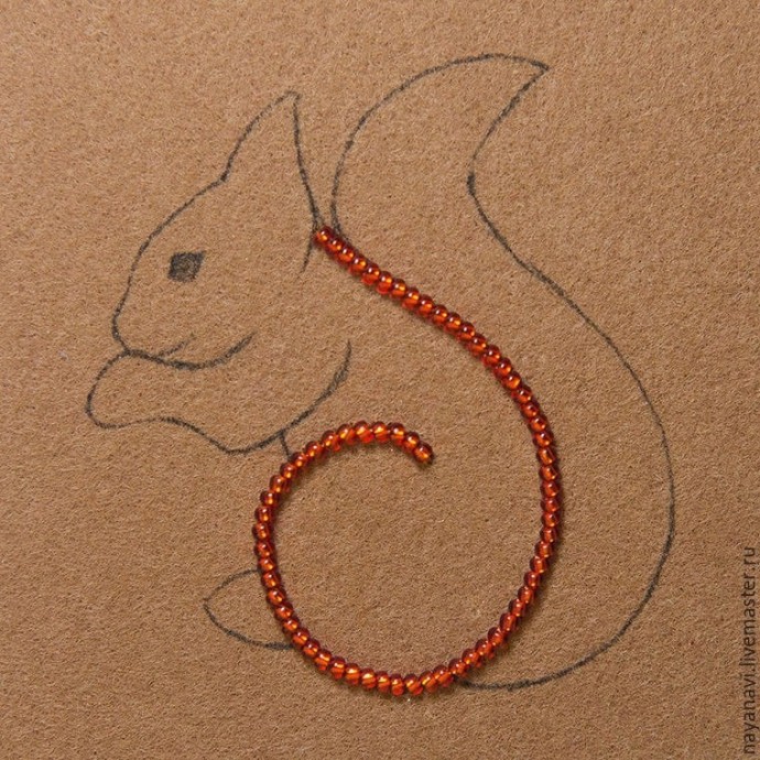 Создаем брошь "Белочка с желудем" Создаем брошь "Белочка с желудем"