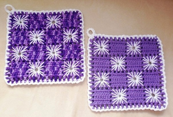 Вязаная прихватка