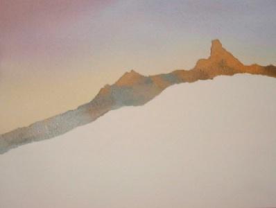 Рисуем зимние горы