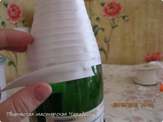 Свадебные бутылки: мастер-класс