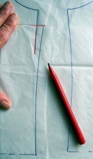 Уменьшаем плечевой шов