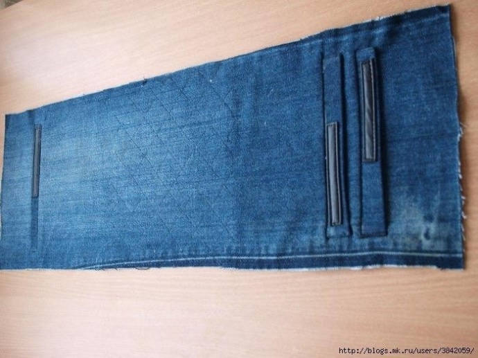 Дорожная сумка из старых джинсов