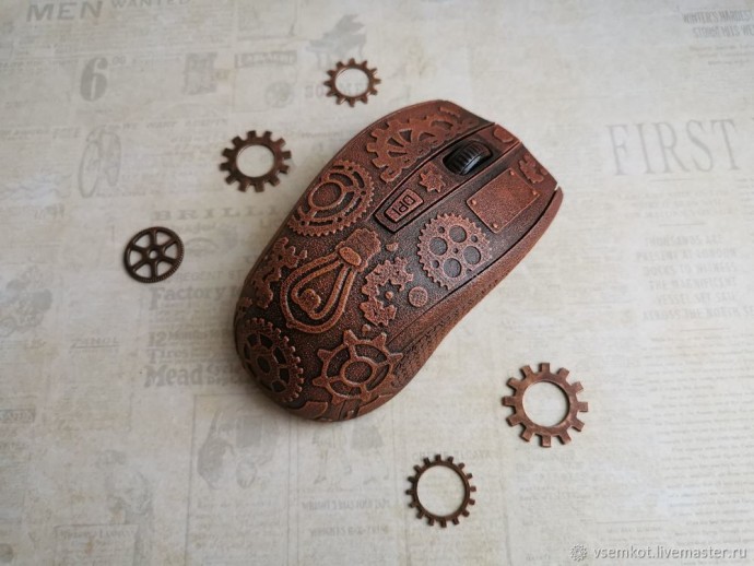 Компьютерная мышка в стиле стимпанк
