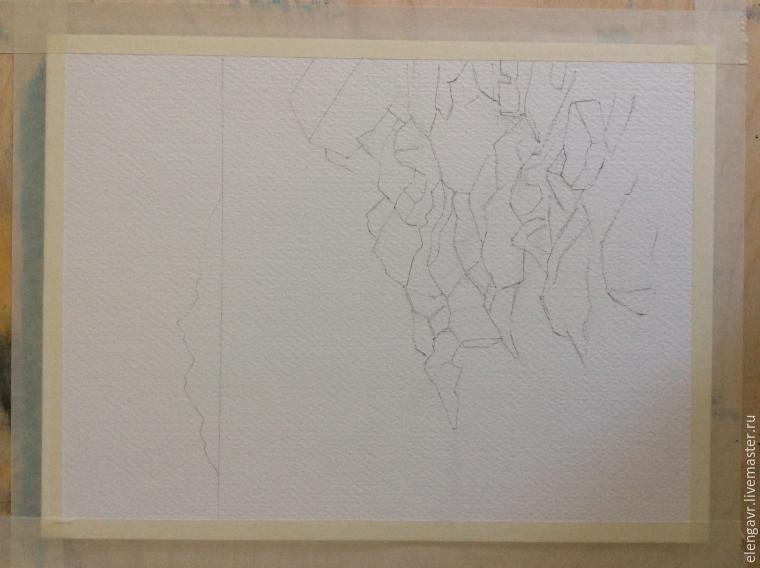 Рисуем морские брызги акварелью